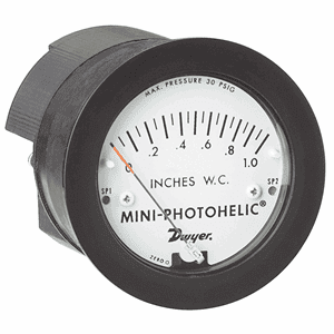 Picture of Dwyer Mini-photohelic differential pressure switch series MP